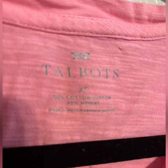 Talbots pink front eyelet ruffle top size XS - Picture 4 of 4